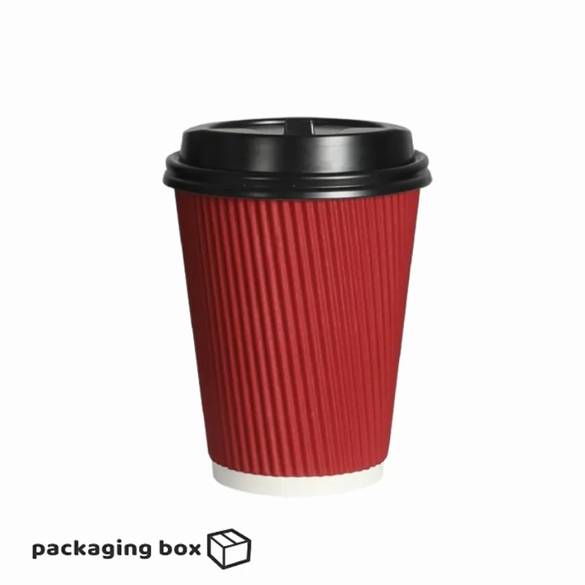 Paper Cups Coffee To Go double wall 12oz 350ml black