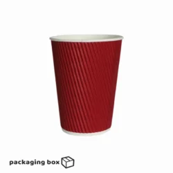 12oz Ripple Wall Paper Coffee Cup With Lid
