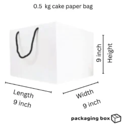 White Handle Bags For Cake Boxes