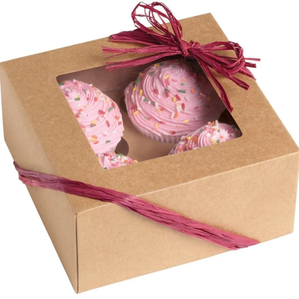 Four Cupcake Long Shape Boxes (1)
