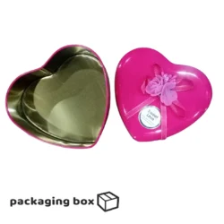 Tin Heart Shape Boxes Pink (4)