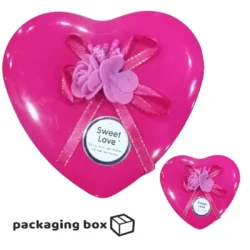 Tin Heart Shape Boxes Pink (7)
