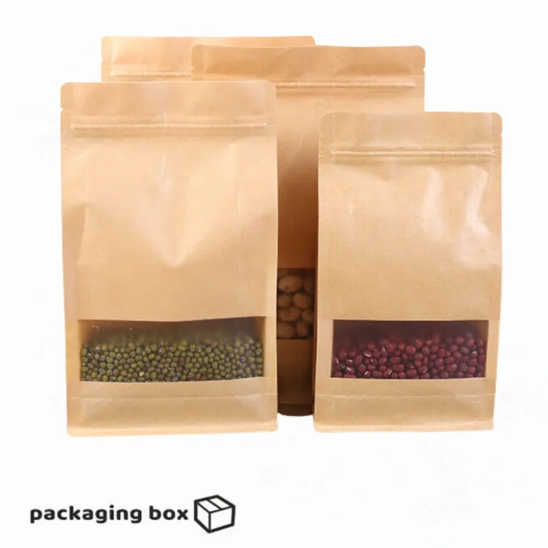 Bottom Side Gusseted Pouch with Window in Pakistan – Modern Kraft Packaging