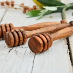 Premium Olive Wood Honey Dipper – 4-Inch Tiny Honey Spoon