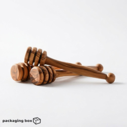 Premium 4-Inch Olive Wood Honey Dipper Drizzler Stick – Tiny Wooden Honey Spoon