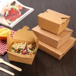 Eco-friendly Kraft Teco Box for food packaging