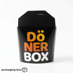 Döner Box – Bold Black Printed Food Packaging for Kebab & Shawarma