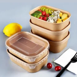 Kraft lunch box for food packaging.