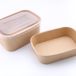 Kraft lunch box for food packaging.