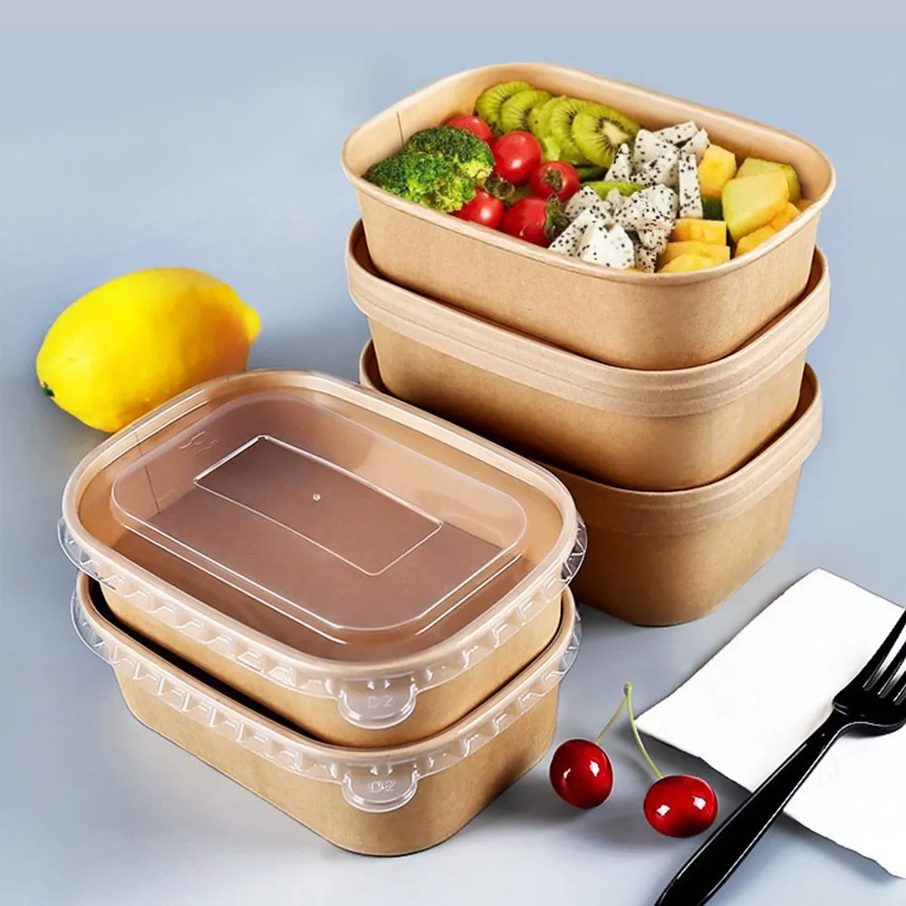 Eco-friendly kraft lunch box for food packaging