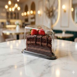 Clear cake slice box