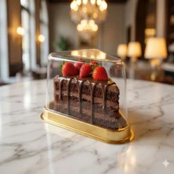 Clear cake slice box