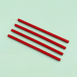 8mm Red Straw - Disposable Drinking Straw for Beverages