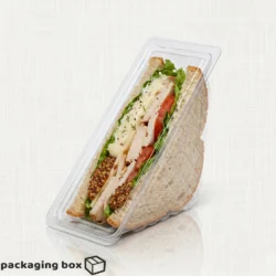 Transparent Sandwich Box Clear Hinged Lid Food Container