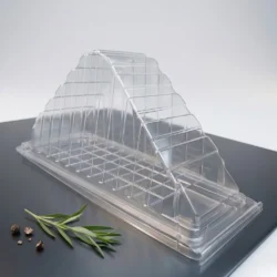 Transparent Sandwich Box Clear Hinged Lid Food Container