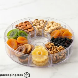 11 Portion Acrylic Round Tray Premium Dry Fruit Gift Platter