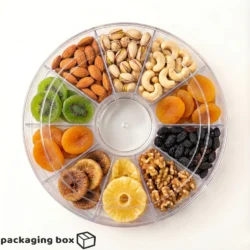 11 Portion Acrylic Round Tray Premium Dry Fruit Gift Platter