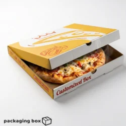 Custom Printed Pizza Box with Logo – Kraft Corrugated
