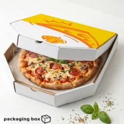 Custom Printed Pizza Box with Logo – Kraft Corrugated