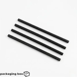 8mm Black Straw Disposable Drinking Straw in Glass