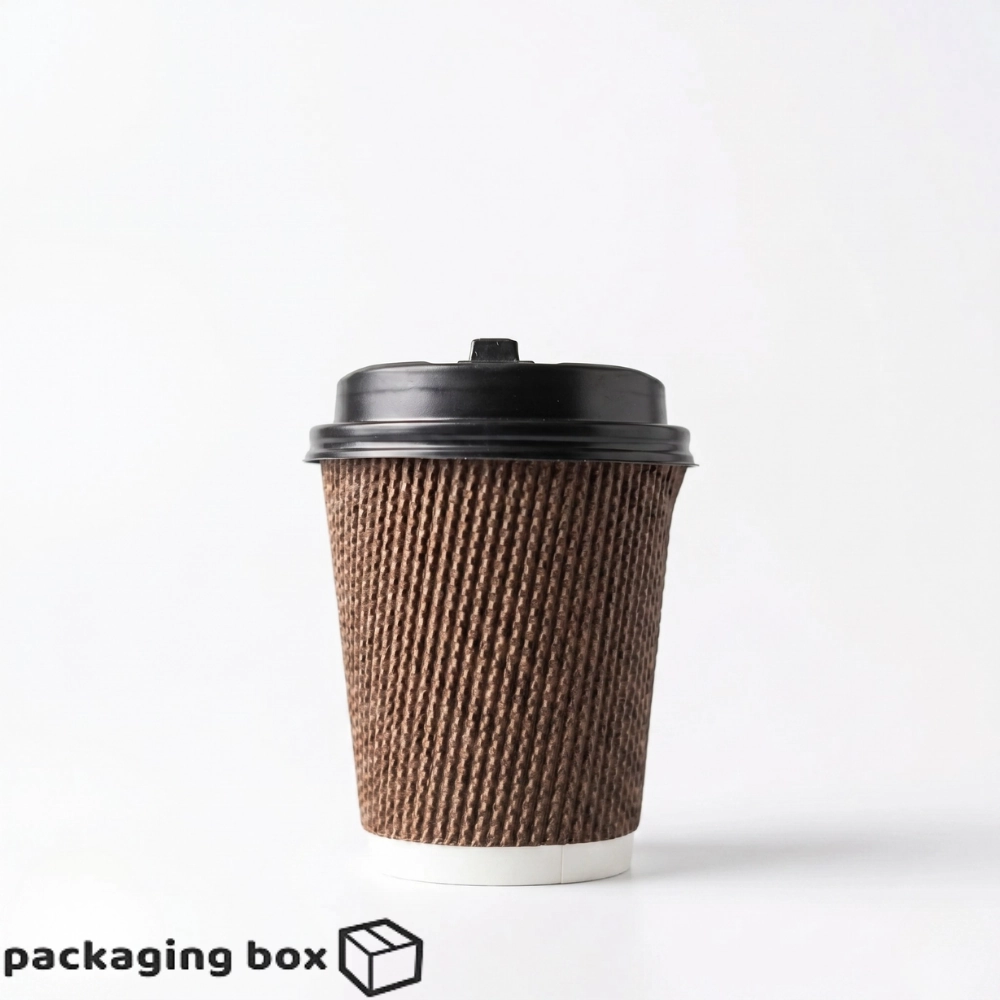 8oz Ripple Double Wall Coffee Cup With Lid | Eco