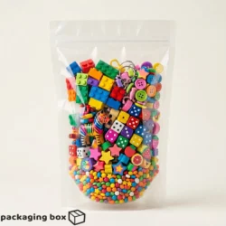 Clear Zipper Standup Pouch Bag with dry fruits nuts and grains