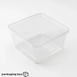 Disposable Transparent Plastic Food Container 1500ml with Clear Snap-On Lid – Large Clear Meal Packaging Pakistan