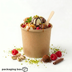 Kraft Bowl With Lid – Eco-Friendly Disposable Natural Kraft Paper Bowl by Packaging Box