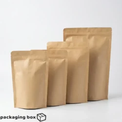 Kraft Paper With Aluminum Lamination Stand Up Pouches in 4 sizes by Packaging Box Pakistan
