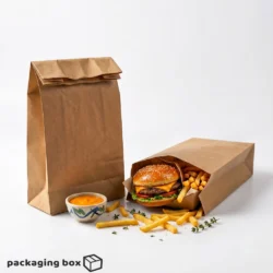 SOS Paper Bags Without Handle Eco-Friendly Kraft Takeaway Bags