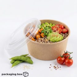 Round Kraft Bowl with Lid – 500ml 750ml 1000ml 1300ml Eco-Friendly Food Bowls Pakistan
