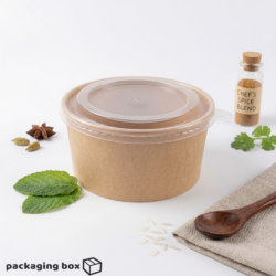 Round Kraft Bowl with Lid – 500ml 750ml 1000ml 1300ml Eco-Friendly Food Bowls Pakistan