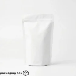White kraft paper with aluminium lamination standup pouch in multiple sizes – premium resealable food packaging bags