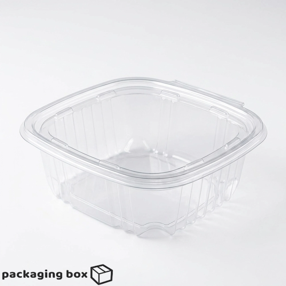 Hinged Deli Box Container – Snap-Close Transparent Takeout Pack