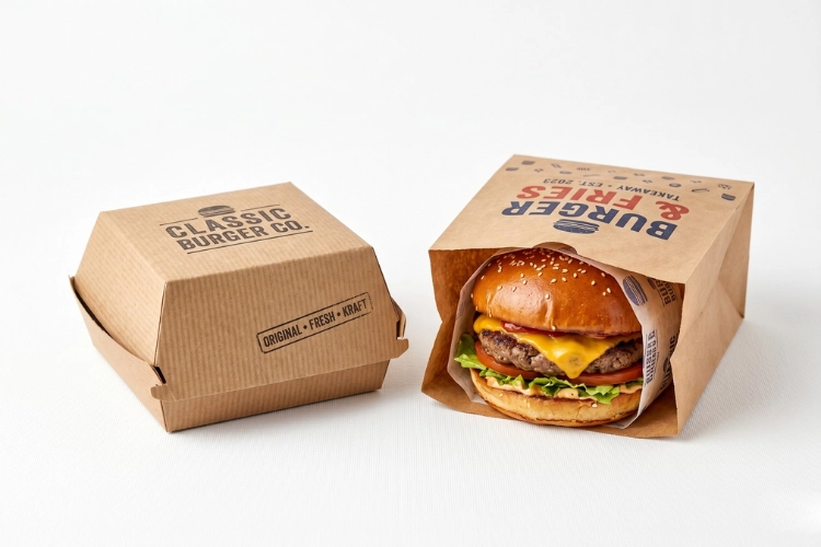 Kraft Burger Box vs Paper Burger Bag – Which is Better for Your Food Business?