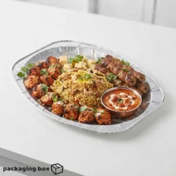 Aluminium Foil Tray with Food Display
