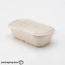 Long Bagasse Bowl with Lid – Eco-Friendly Sugarcane Fiber Bowl