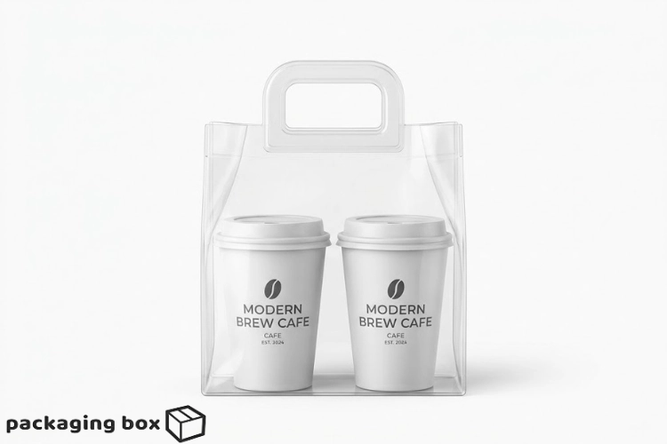 ☕ Coffee Transparent Handle Bag: Upgrade Your Takeaway Presentation